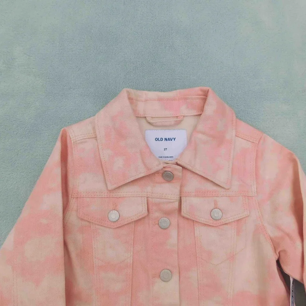 Old Navy NWT 2T Tie-Die Stretch Denim Snap-Front Jacket